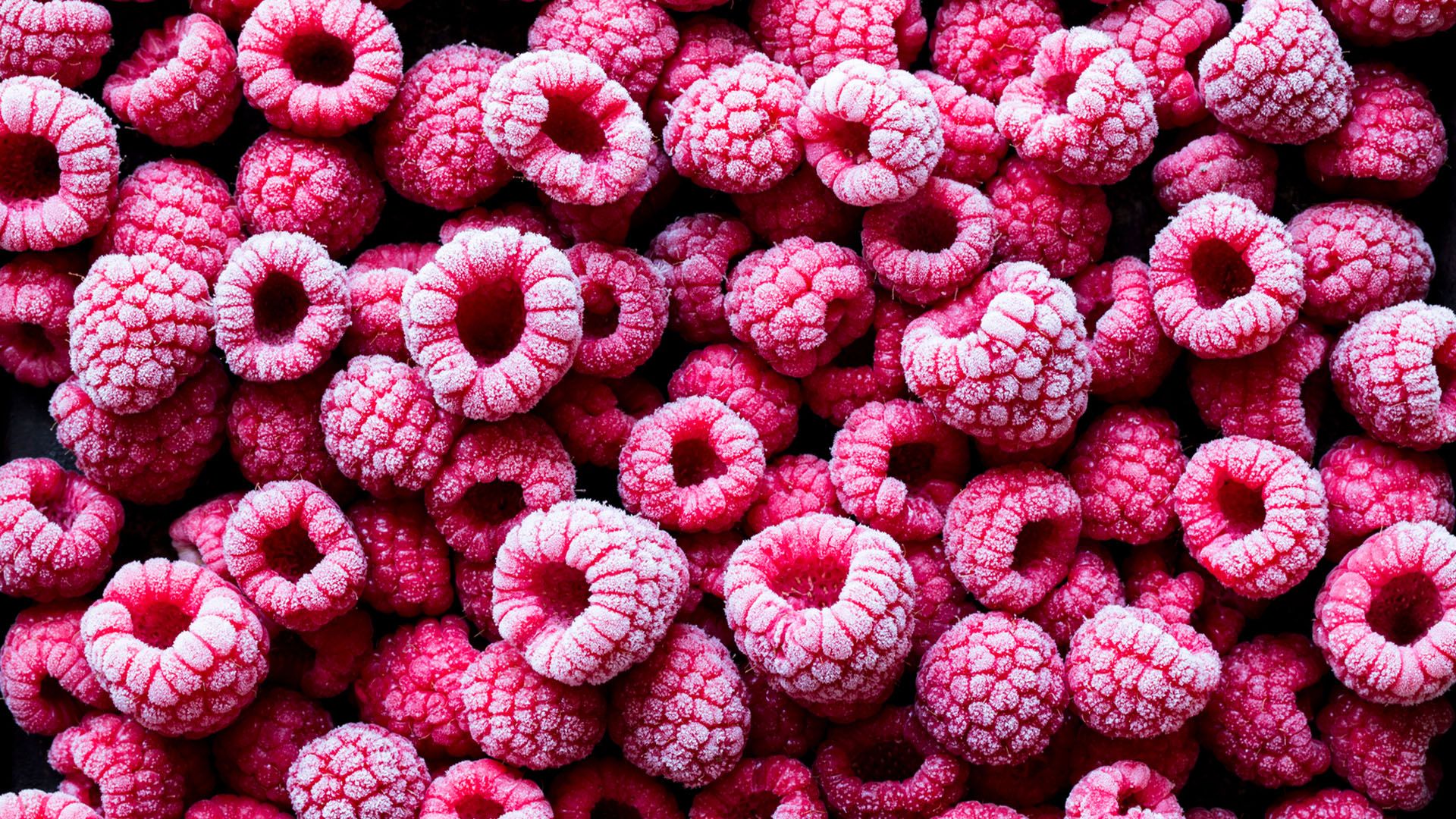 Frozen, fiber-rich raspberries