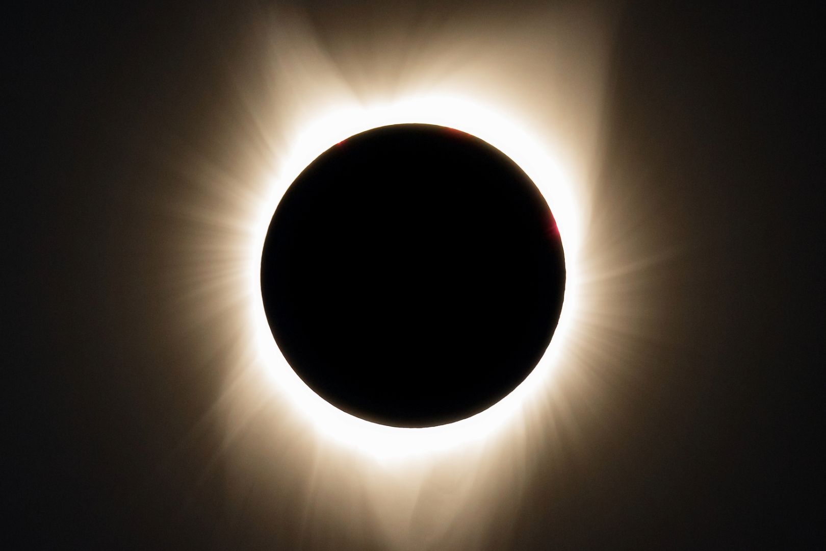 The sun's corona during a total solar eclipse.